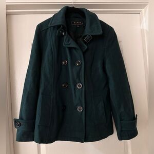 Giacca dark green wool blend jacket size large